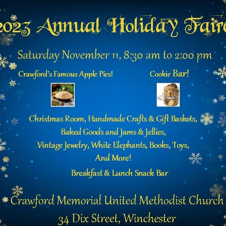 Crawford Church Holiday Fair on Saturday